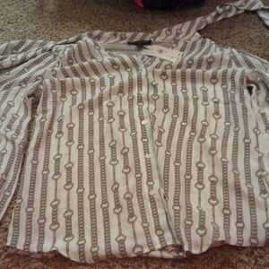 Black and white blouse